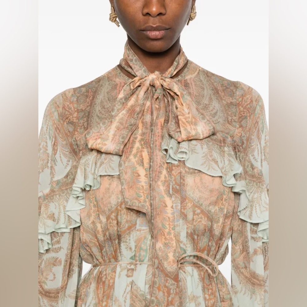 Zimmermann Memento Flutter Midi Dress - Picture 9 of 11